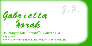 gabriella horak business card